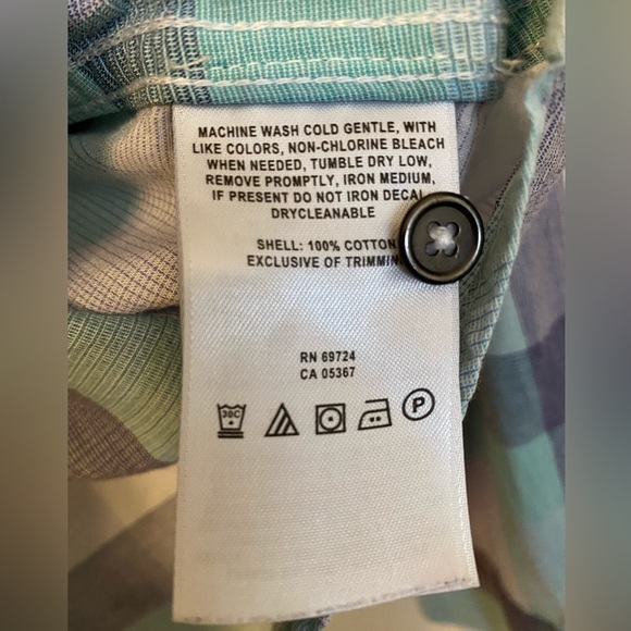 Columbia sportswear button up shirt roll-up sleeves hiking outdoors camp REI Lg - Picture 6 of 7